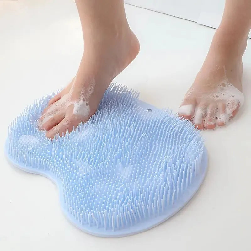 Silicone Foot Scrubber Mat for Shower – Large 30x23cm Non-Slip Massage Mat with Soft Bristles, Exfoliating Foot Cleaner for Bathroom, Improves Circulation & Relaxation – Easy to Use & Clean